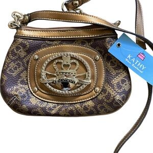 Kathy Van Zeeland Women’s Brown and Gold crossbody Bag